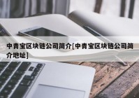 中青宝区块链公司简介[中青宝区块链公司简介地址]